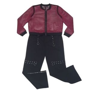 a.n.a Net Bomber Jacket Full Zip See Through Mesh Collar Ribbed Hem Breathable